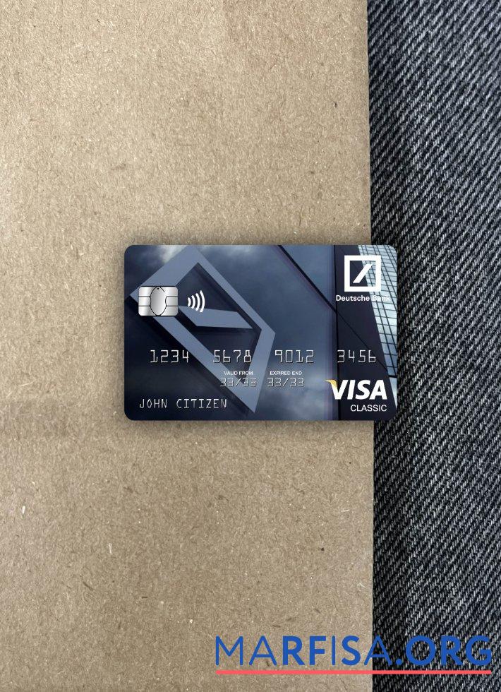 Printable Germany Deutsche bank visa classic card photolook front sample